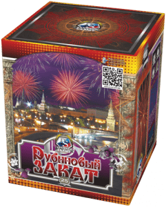 Средний фейерверк «Рубиновый закат»