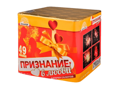 Крупный фейерверк «Признание в любви»