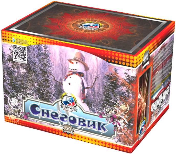 Крупный фейерверк «Снеговик»